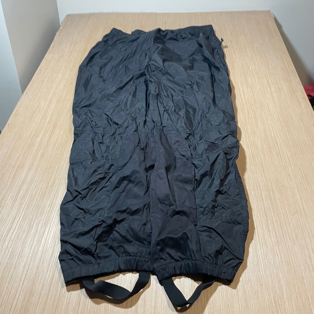 Harley-Davidson Rain Pants Mens 2XL Black Nylon Reflective Stirrup Riding Gear